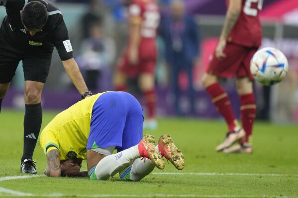 Neymar continues ankle treatment in pool at the World Cup AP News